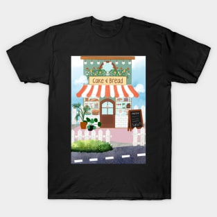 Aesthetic Delights at "Cake & Bread" Cafe T-Shirt